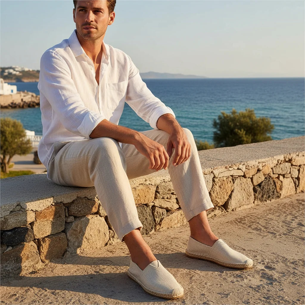 Espadrilles Homme Toile – Modèle Uni Slip-On