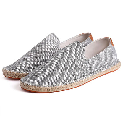 Espadrilles Homme Suédine – Slip-On Couture Apparente