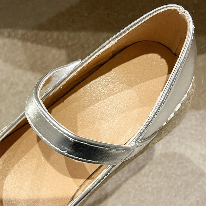 Espadrilles  Femme Compensées PU – Bride Scratch Semelle Corde