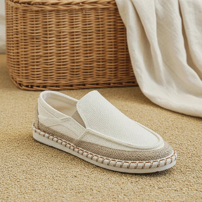 Espadrilles Homme Toile Tressée – Slip-On Unie