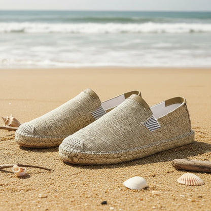 Espadrilles Homme Toile – Semelle Tressée Unie