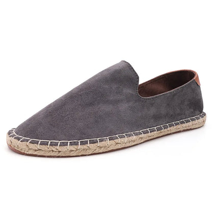 Espadrilles Homme Suédine – Slip-On Couture Apparente