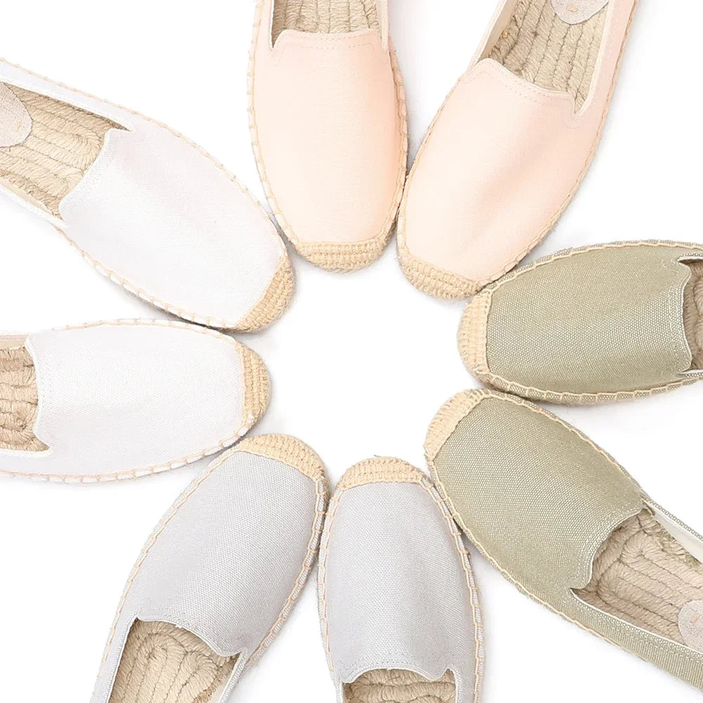 Espadrilles Femme Toile – Semelle Tressée Bout Rond