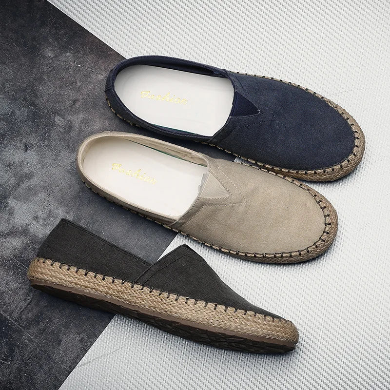 Espadrilles Homme Toile – Slip-On Semelle Jute