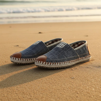Espadrilles Homme – Bout Rond Couture Apparente Slip-On