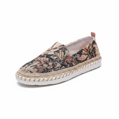 Espadrilles Homme Coton – Imprimé Floral Semelle Corde