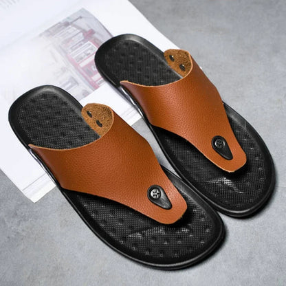 Sandales Homme – Bout Rond Avec Séparation D'orteils Et Rivets Métal