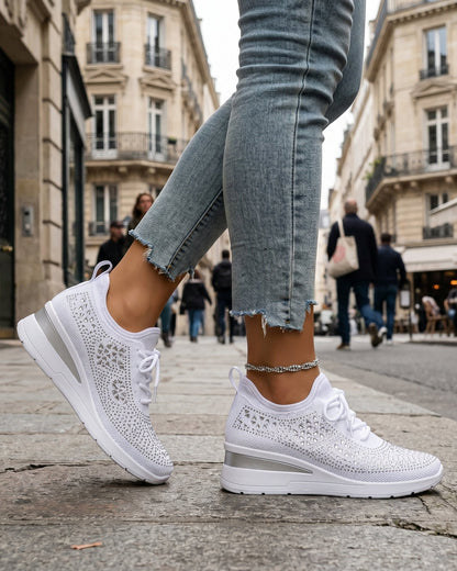 Baskets Femme Confort Strass
