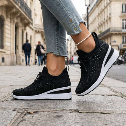 Baskets Femme Confort Strass