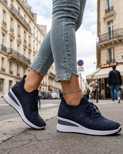 Baskets Femme Confort Strass