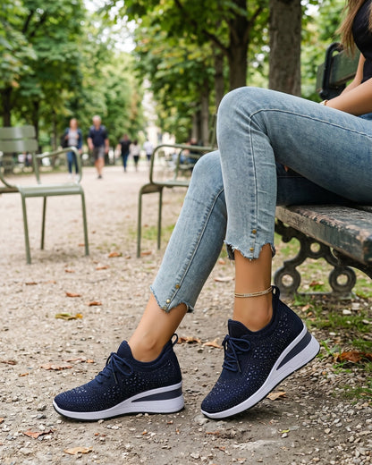 Baskets Femme Confort Strass